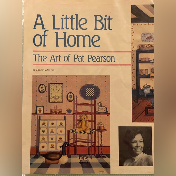 “Girl with Doll” by Pat Pearson - vintage folk art, Americana, canvas art - Picture 7 of 9